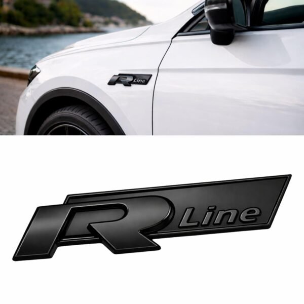 SARTE R Line Metal Car Emblem Badge | Universal Self Adhesive Logo Sticker