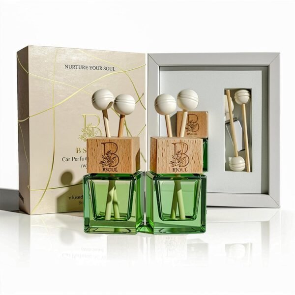 BSOUL Lemongrass Car Air Vent Perfume Pack of 2 | Long Lasting Fresh Citrus Fragrance