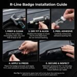 SARTE R Line Metal Car Emblem Badge | Universal Self Adhesive Logo Sticker - Image 4